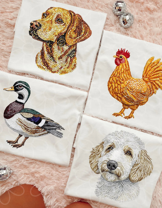 Faux Rhinestone Tees: Multiple Options