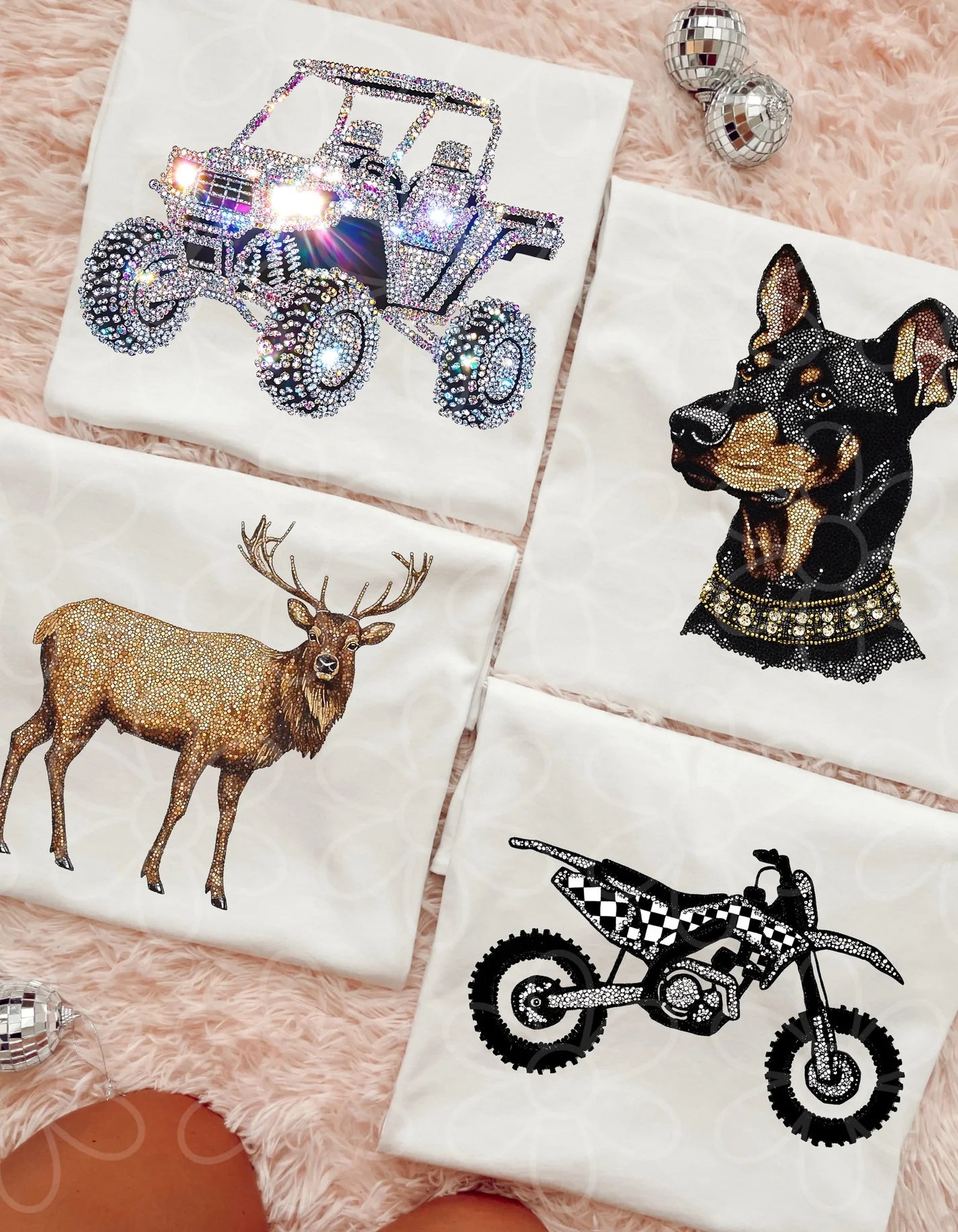 Faux Rhinestone Tees: Multiple Options