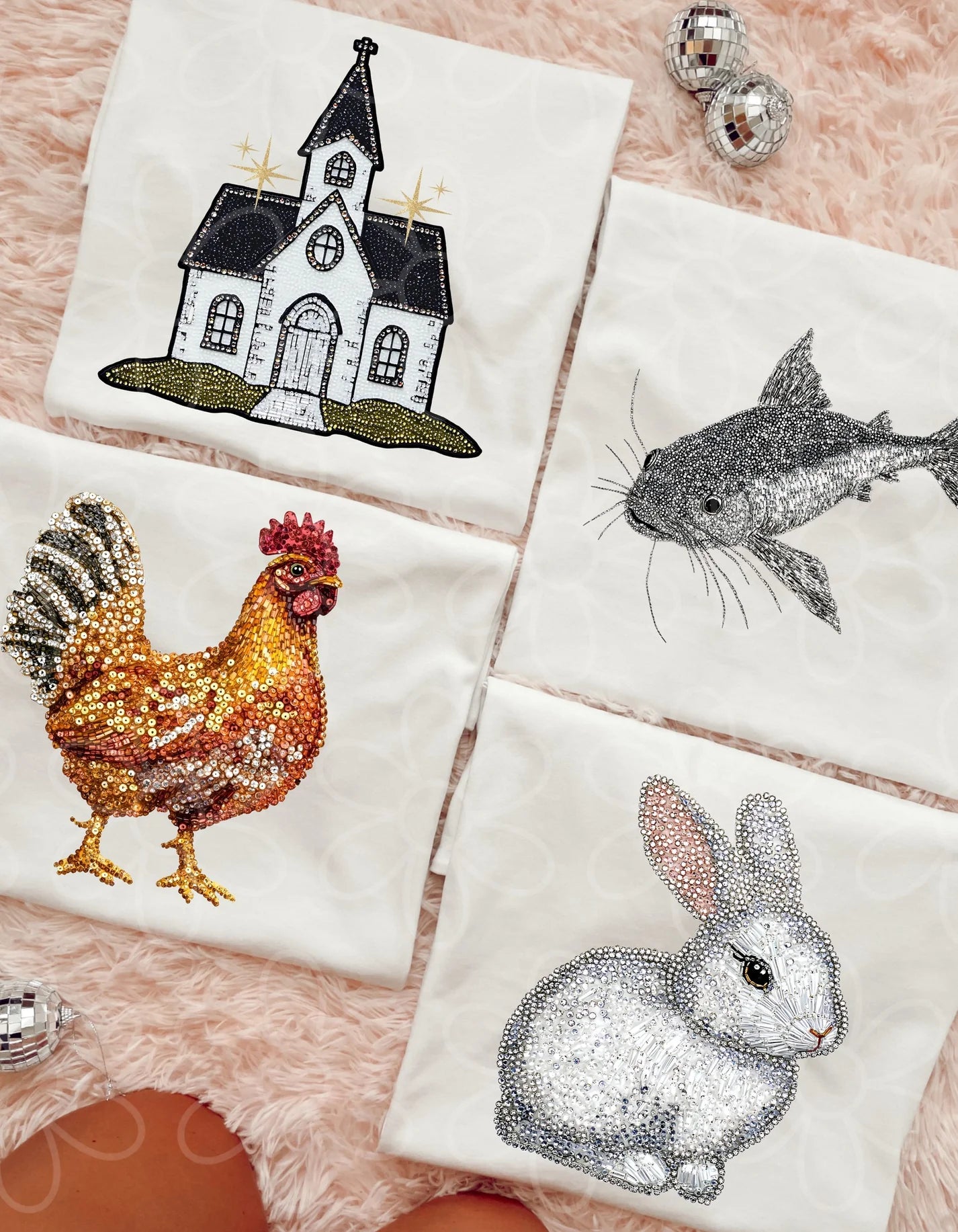 Faux Rhinestone Tees: Multiple Options