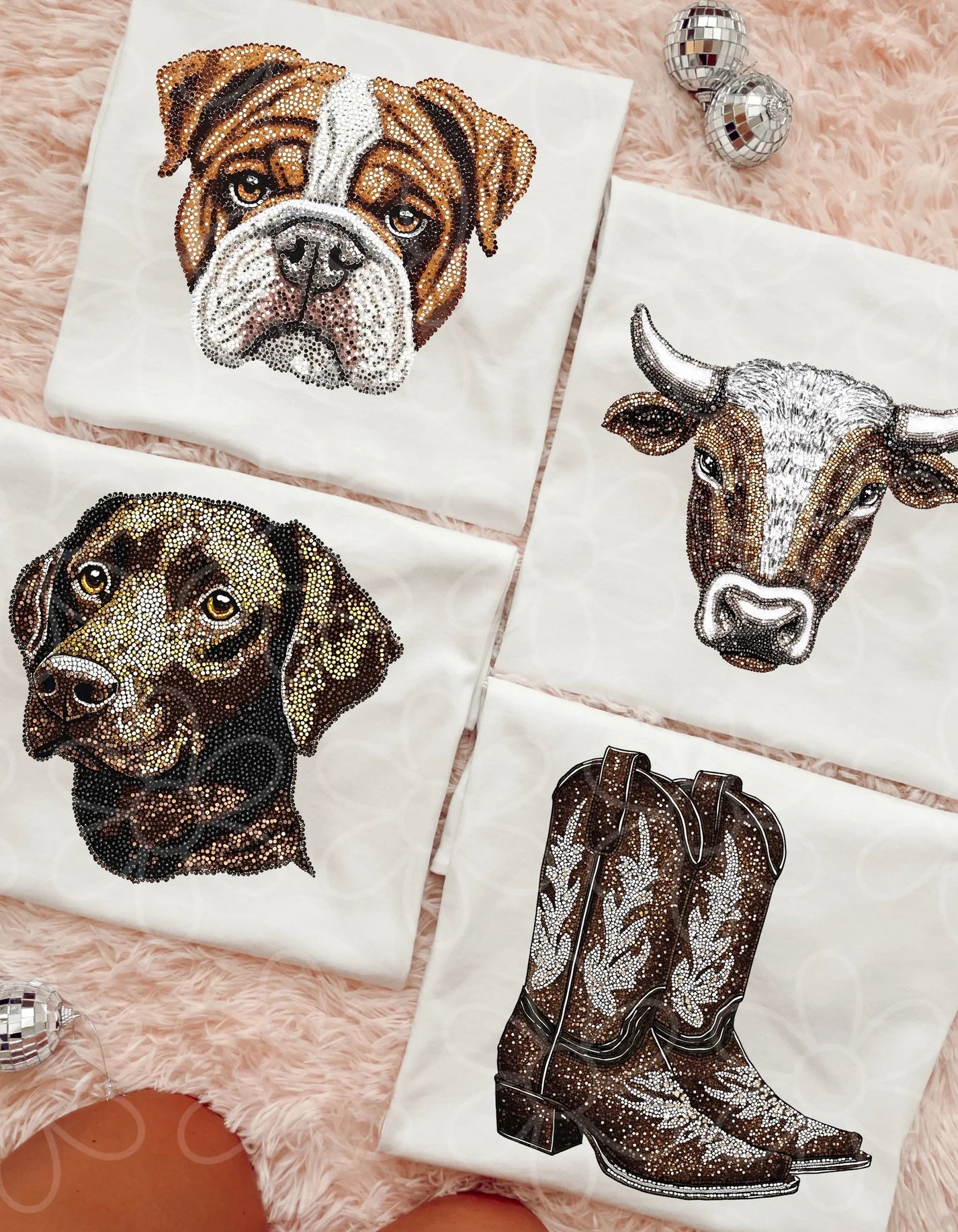 Faux Rhinestone Tees: Multiple Options