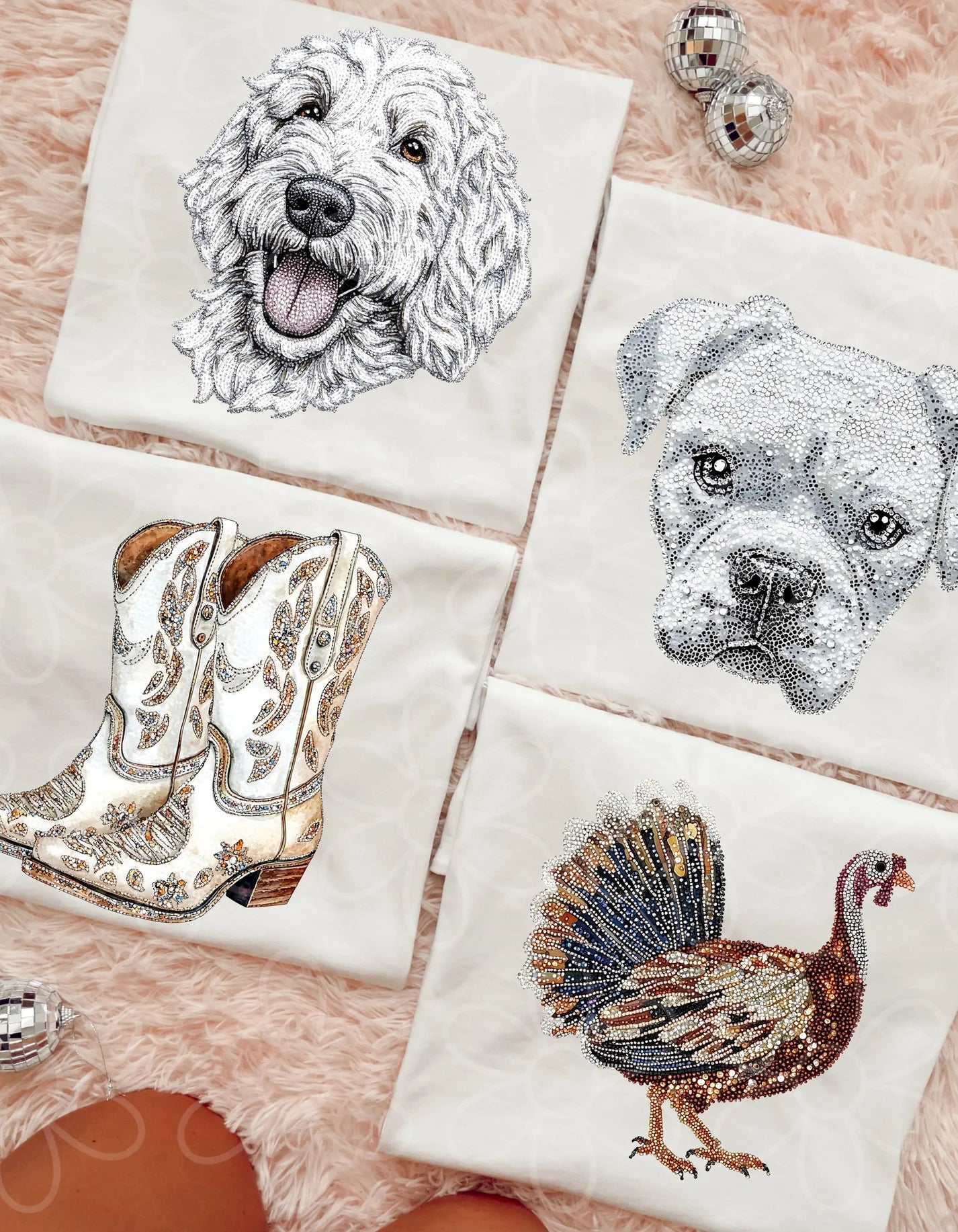 Faux Rhinestone Tees: Multiple Options