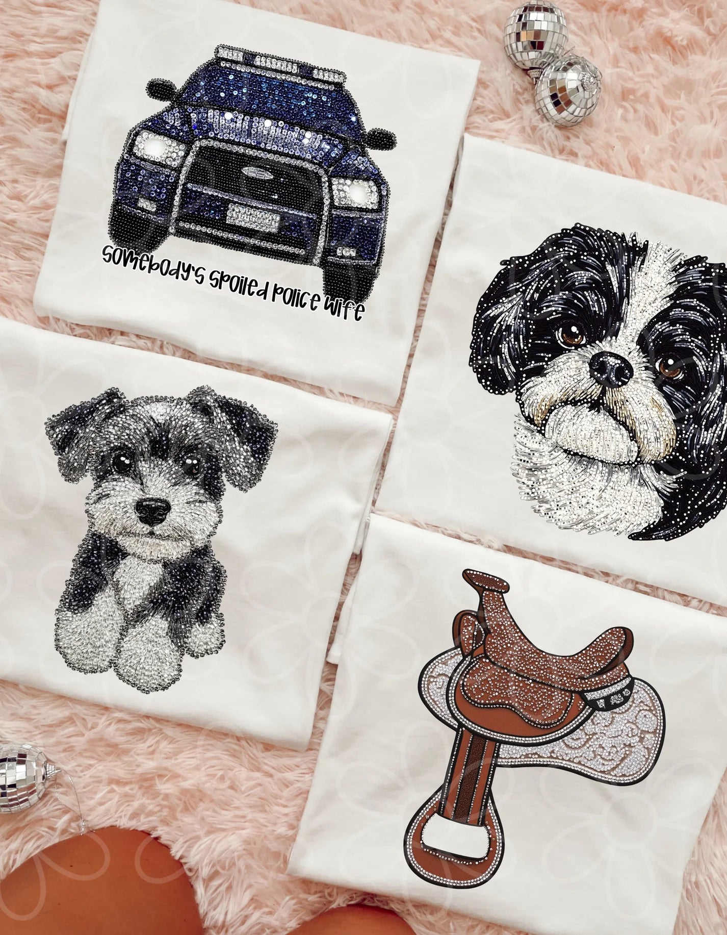 Faux Rhinestone Tees: Multiple Options