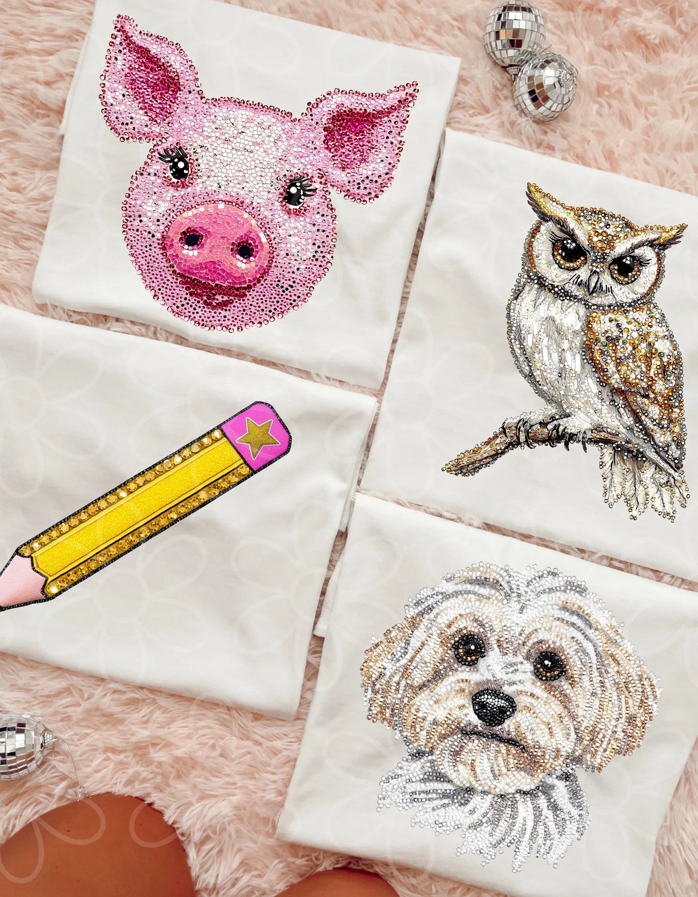 Faux Rhinestone Tees: Multiple Options