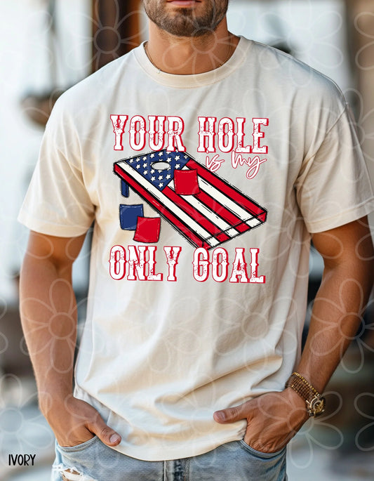Flag Your Hole Is My Only Goal DTF Transfer
