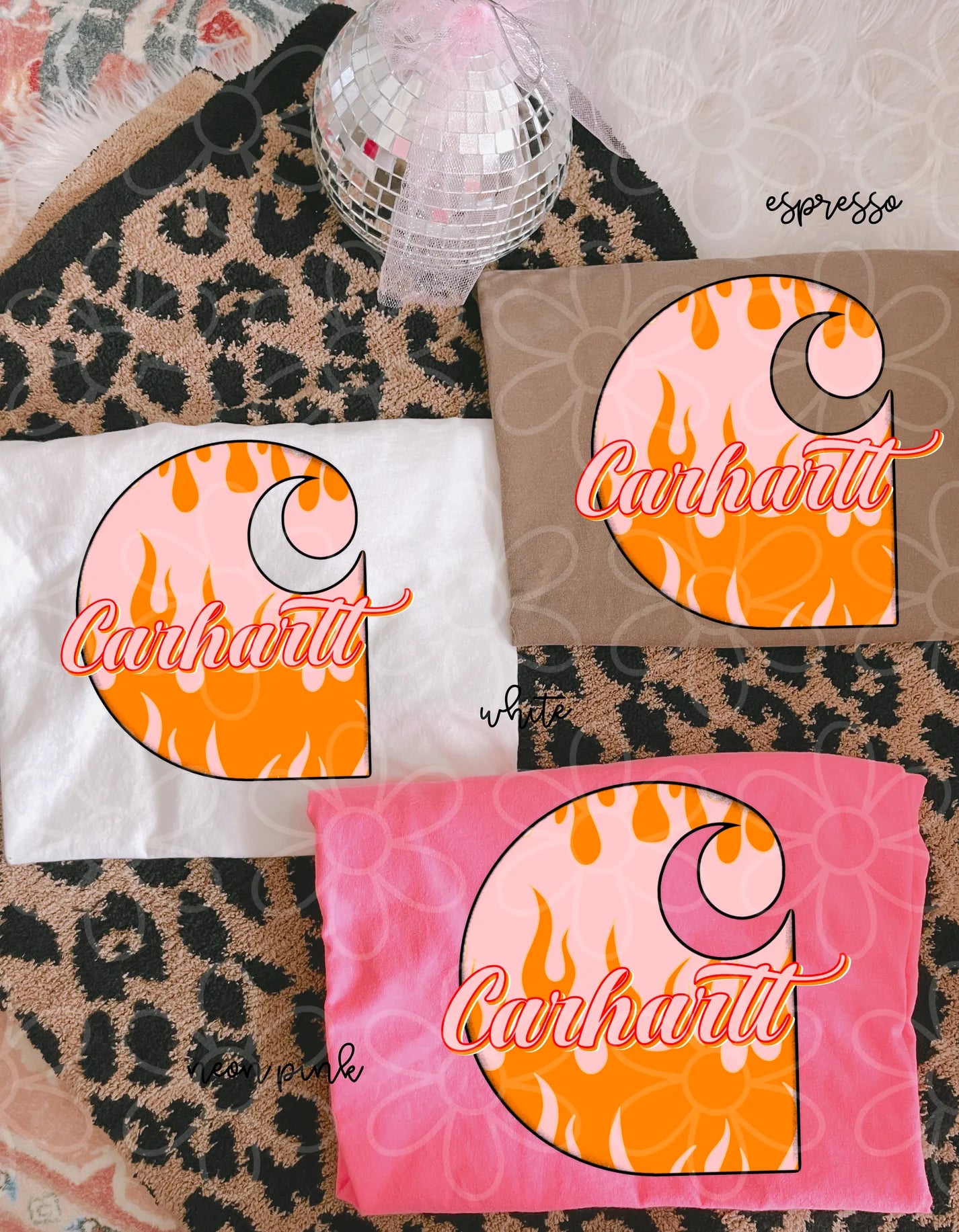 Flames Carhartt DTF Transfer