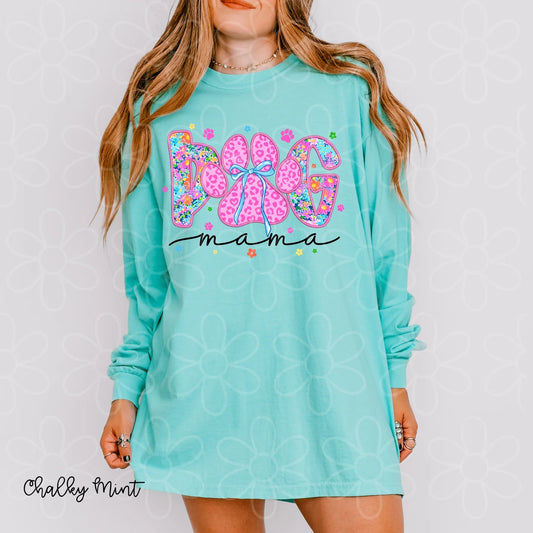 Floral Leopard Coquette Dog Mom DTF Transfer