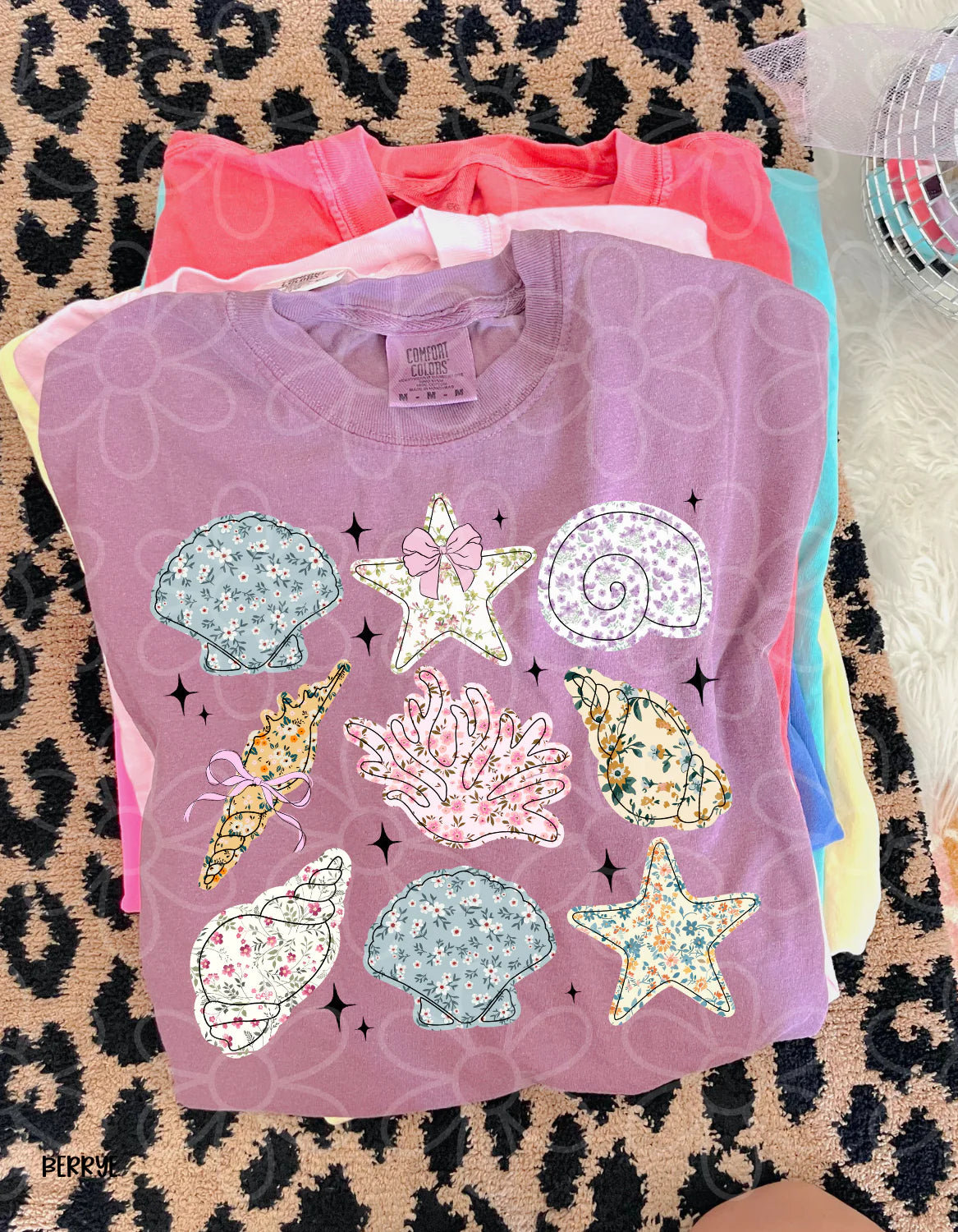 Floral Shells DTF Transfer