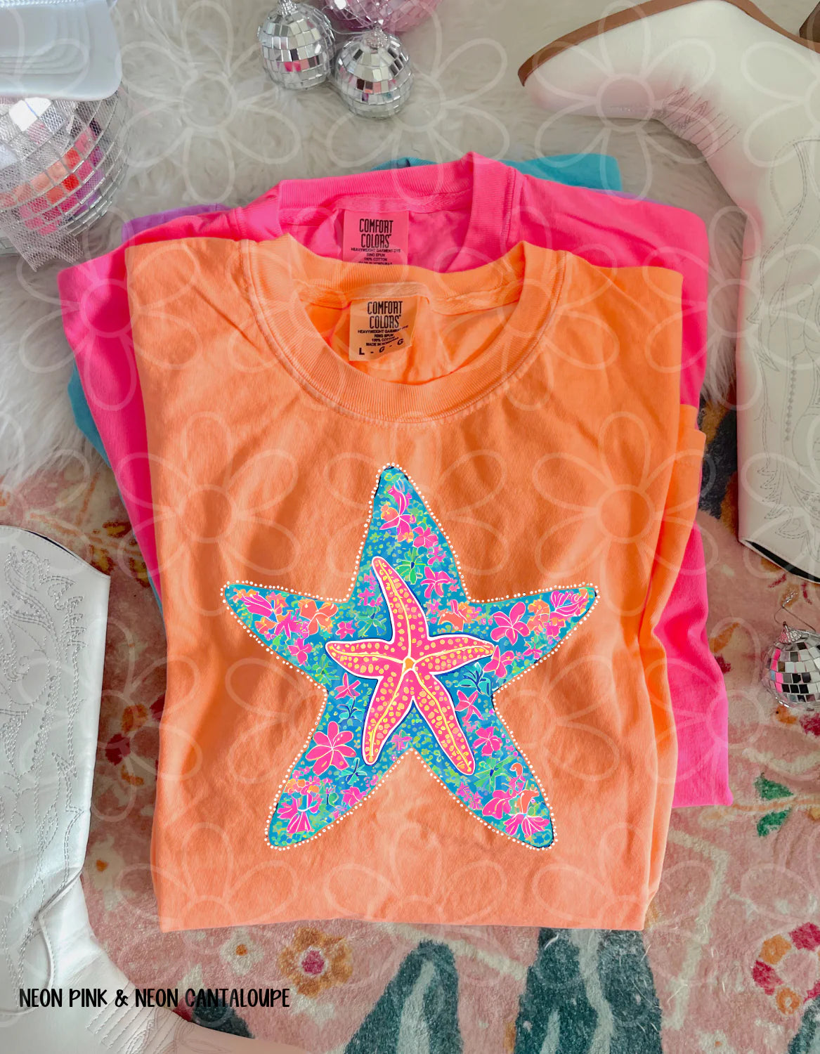 Floral Star Fish DTF Transfer