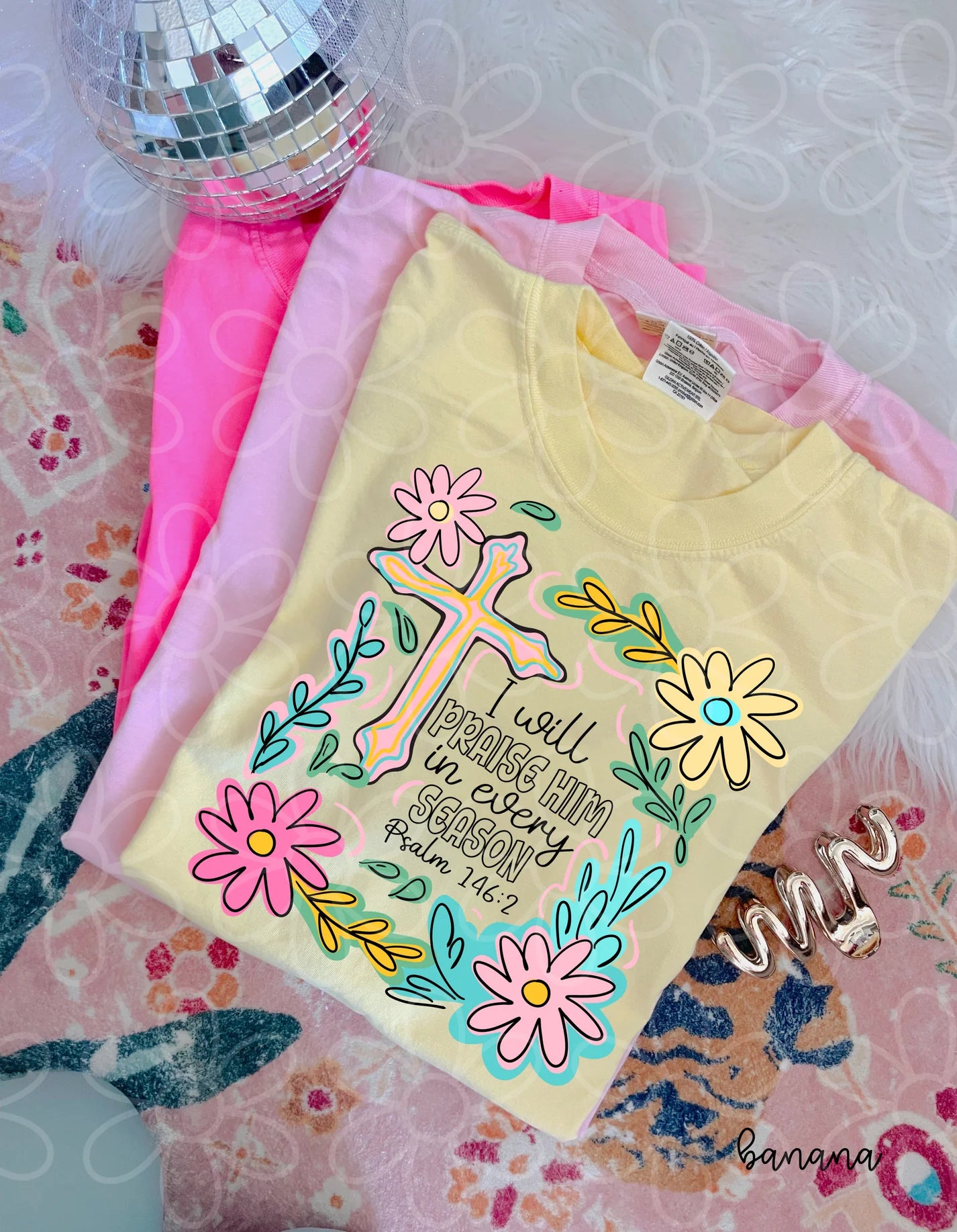 Flower I Will Praise Him In Every Season DTF Transfer