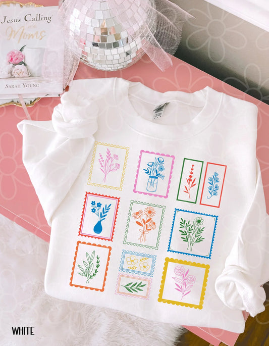 Flower Stamps DTF Transfer