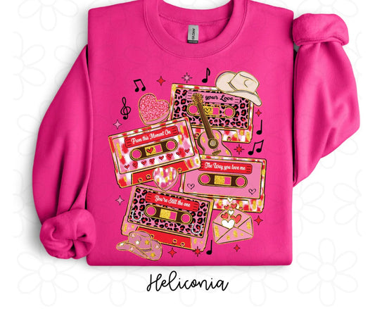 Love Cassette Tapes DTF Transfer