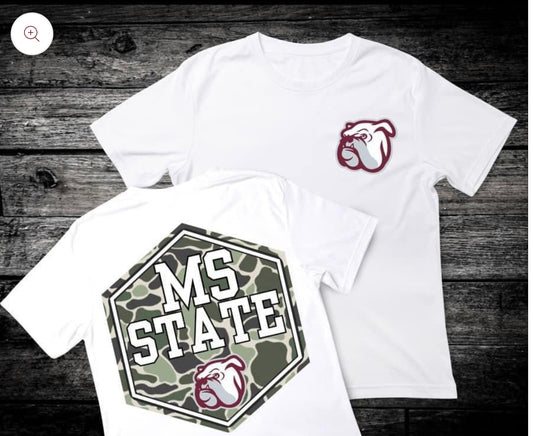 Front & Back Camo ‘MS State’ 🏈 DTF Transfer Only