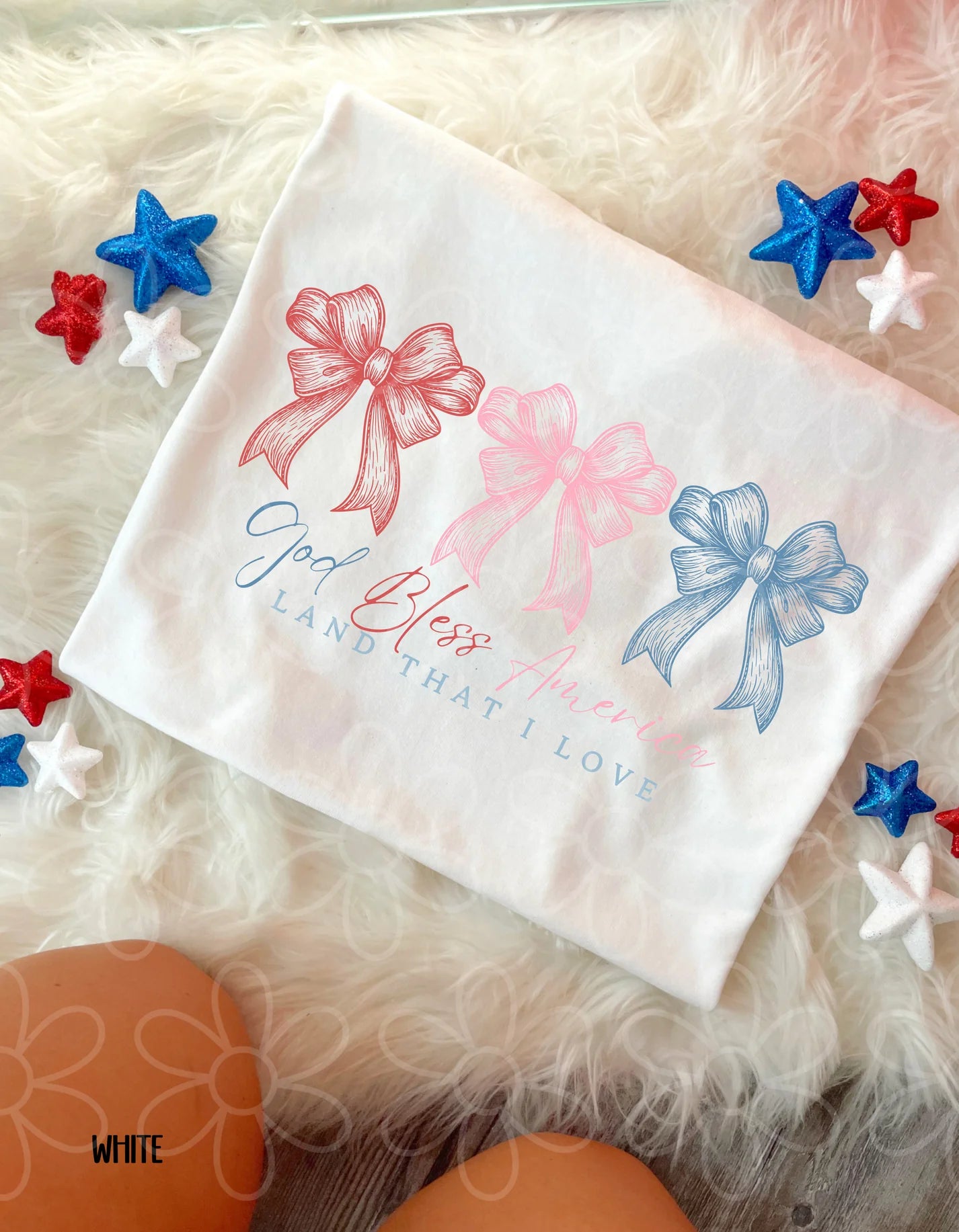 God Bless America Bows DTF Transfer