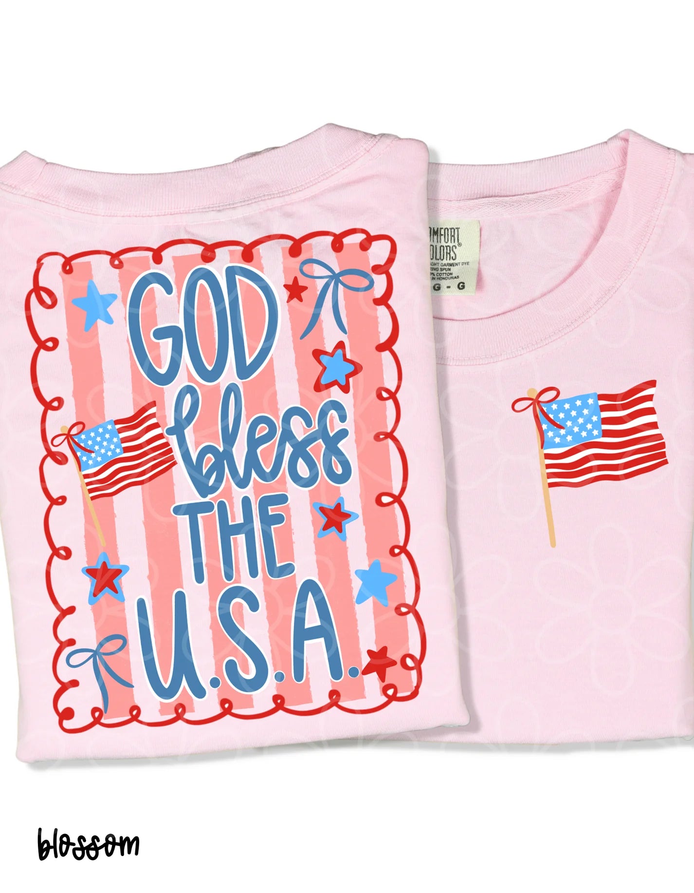 God Bless The USA Flag DTF Transfer