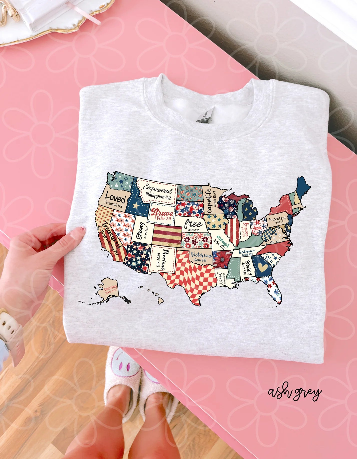 God Says You Are US Map DTF Transfer