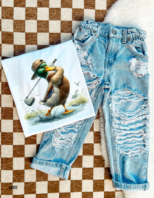 Golfing Duck DTF Transfer