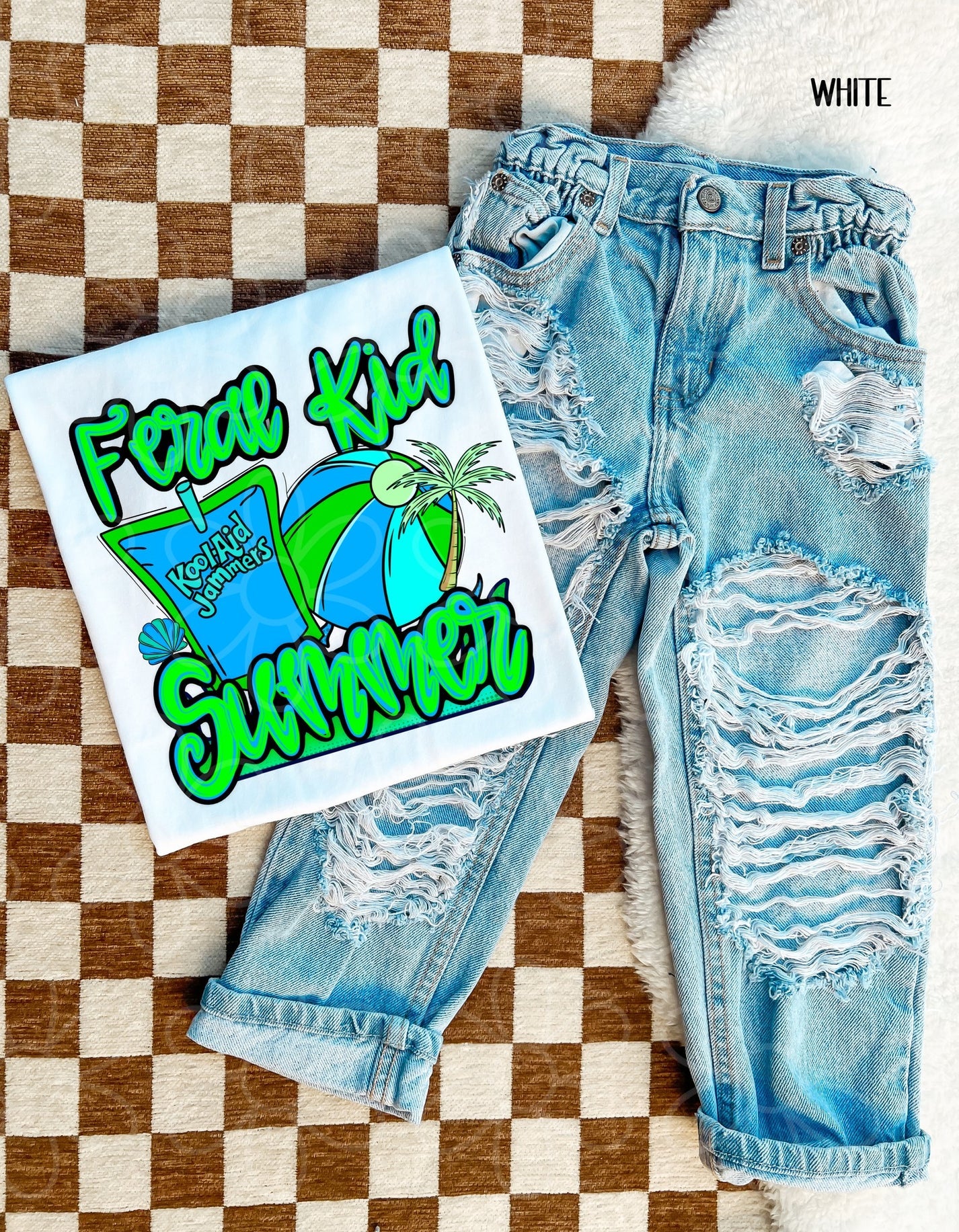 Green Feral Kid Summer DTF Transfer