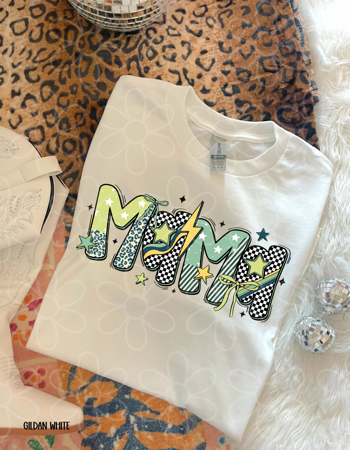 Green Retro MaMa DTF Transfer