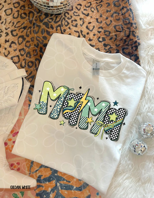 Green Retro MaMa DTF Transfer