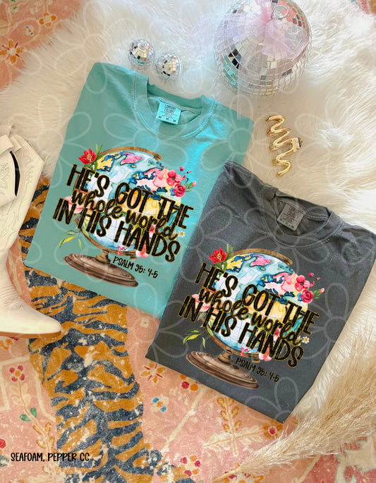 He's Got The Whole World In His Hands DTF Transfer