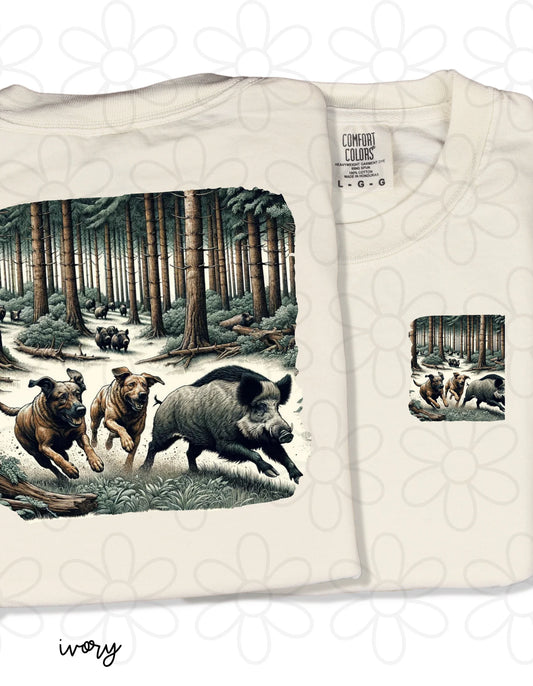 Hog Hunting DTF Transfer