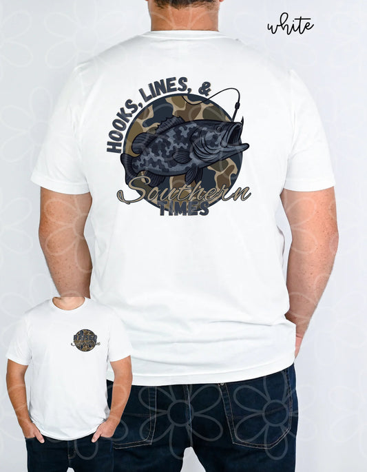 Hooks, Lines & Southern Times DTF Transfer