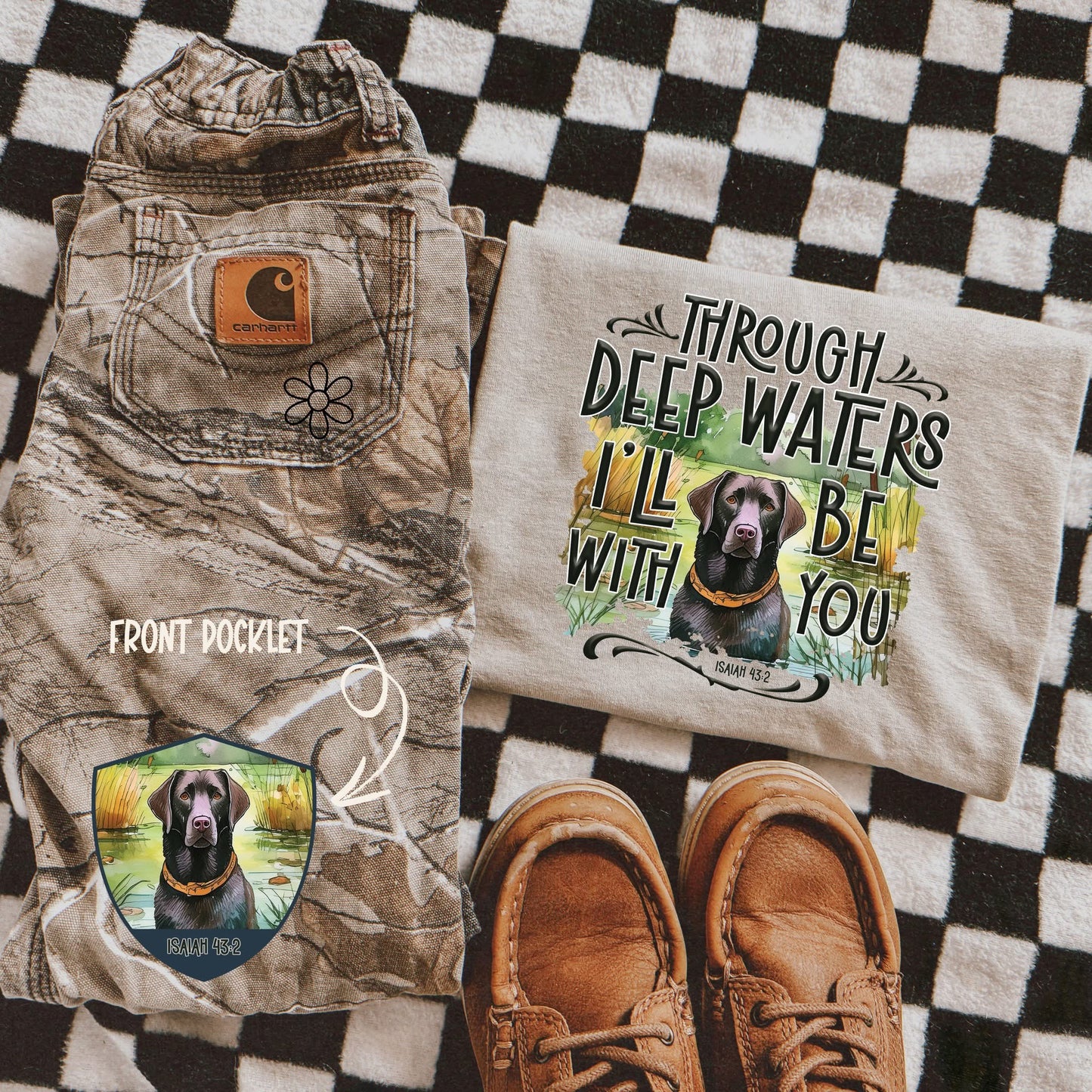 Through Deep Waters Front & Back DTF Transfer Only