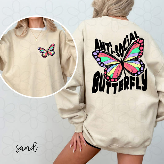 Anti-Social Butterfly DTF Transfer