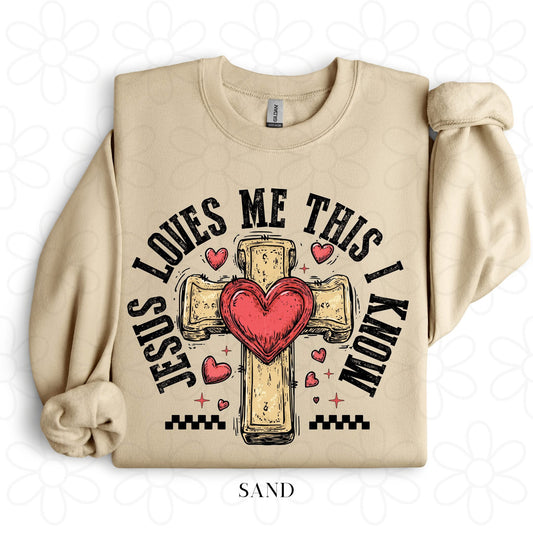 Jesus Loves Me This I Know Cross DTF Transfer