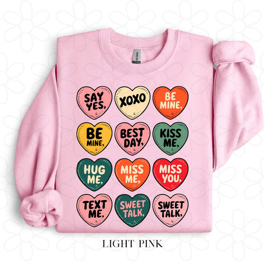 Valentine Hearts DTF Transfer