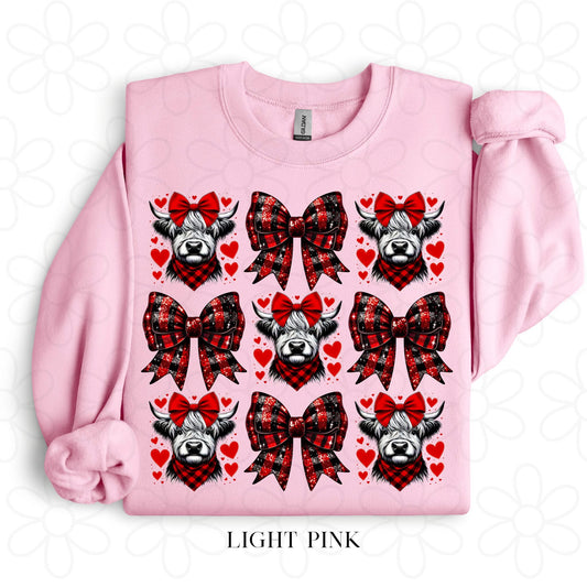 Valentine Cow Coquette DTF Transfer