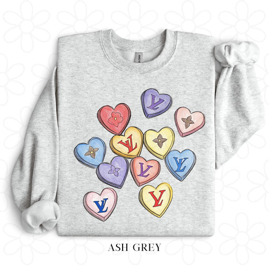 LV Candy Hearts DTF Transfer