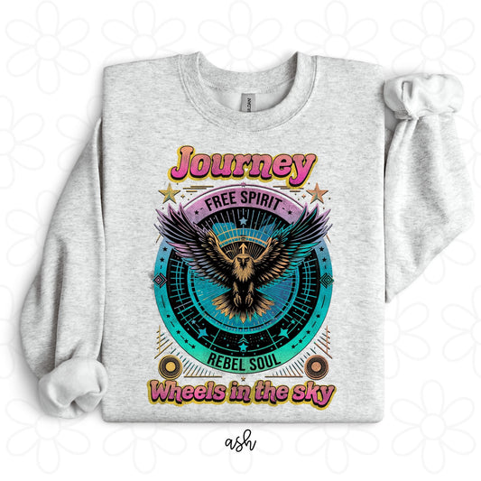 Journey Wheels In The Sky DTF Transfer