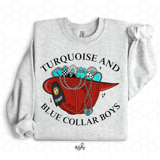 Turquoise And Blue Collar Boys DTF Transfer