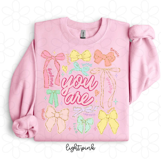 Youth You Are Bow Affirmations Tee