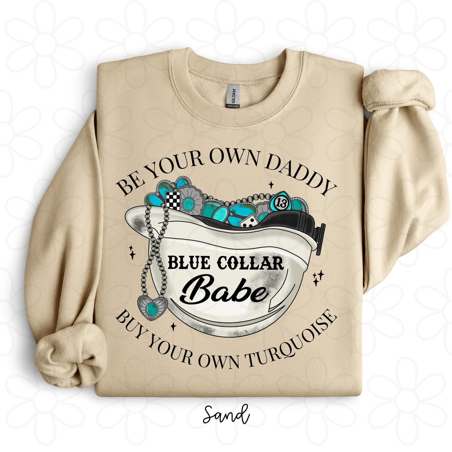 Western Blue Collar Babe DTF Transfer