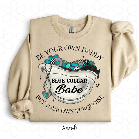 Western Blue Collar Babe DTF Transfer