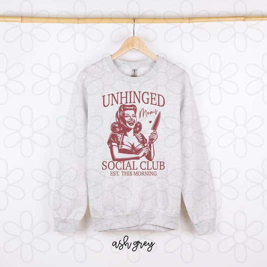 Unhinged Moms Social Club DTF Transfer