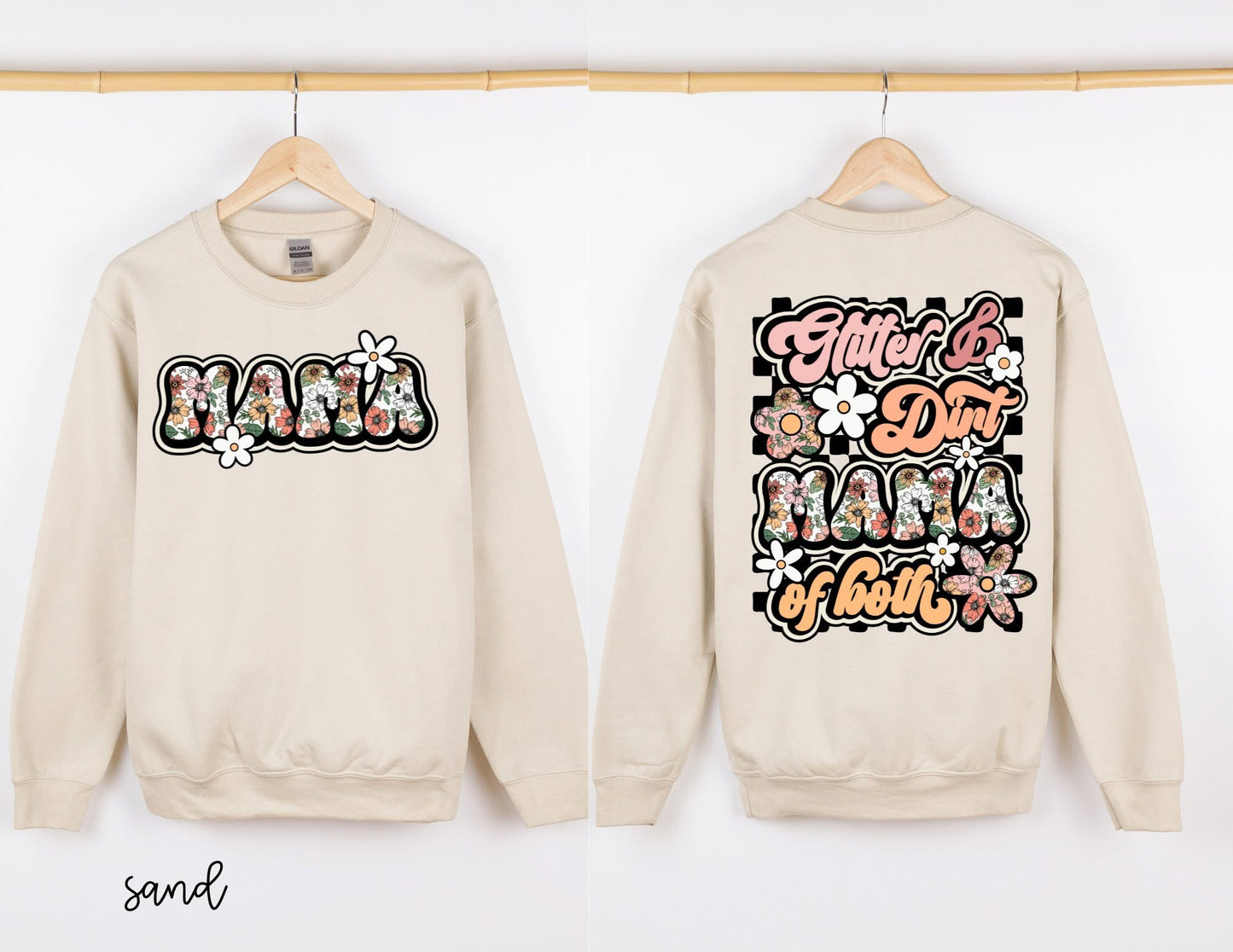 Glitter and Dirt Mama of Both DTF Transfer