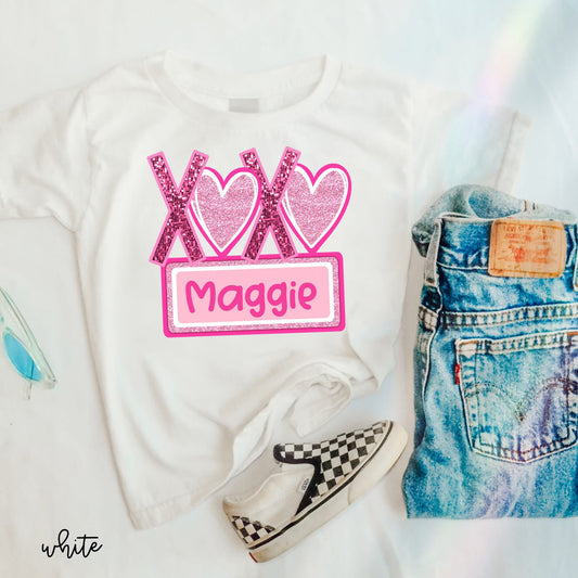 Custom Glitter XOXO DTF Transfer