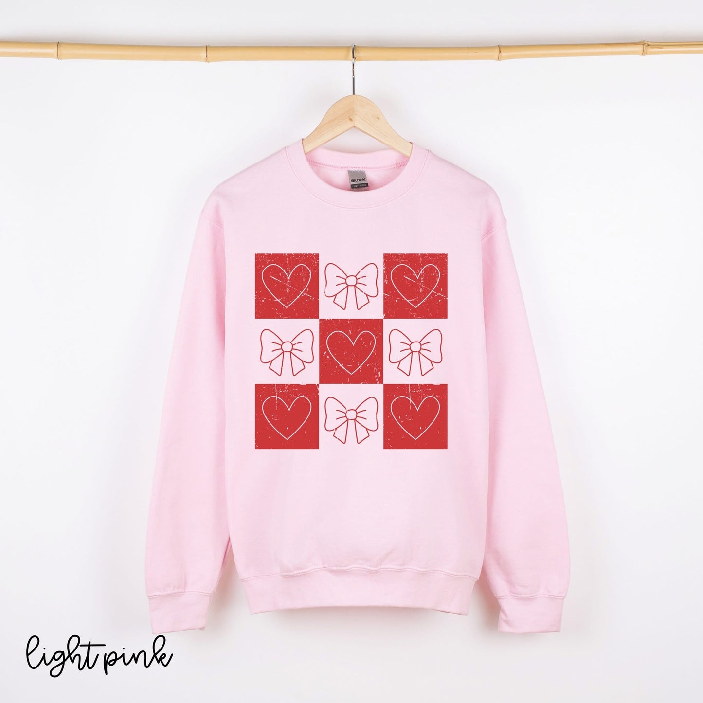 Distressed Check Valentine Coquette DTF Transfer