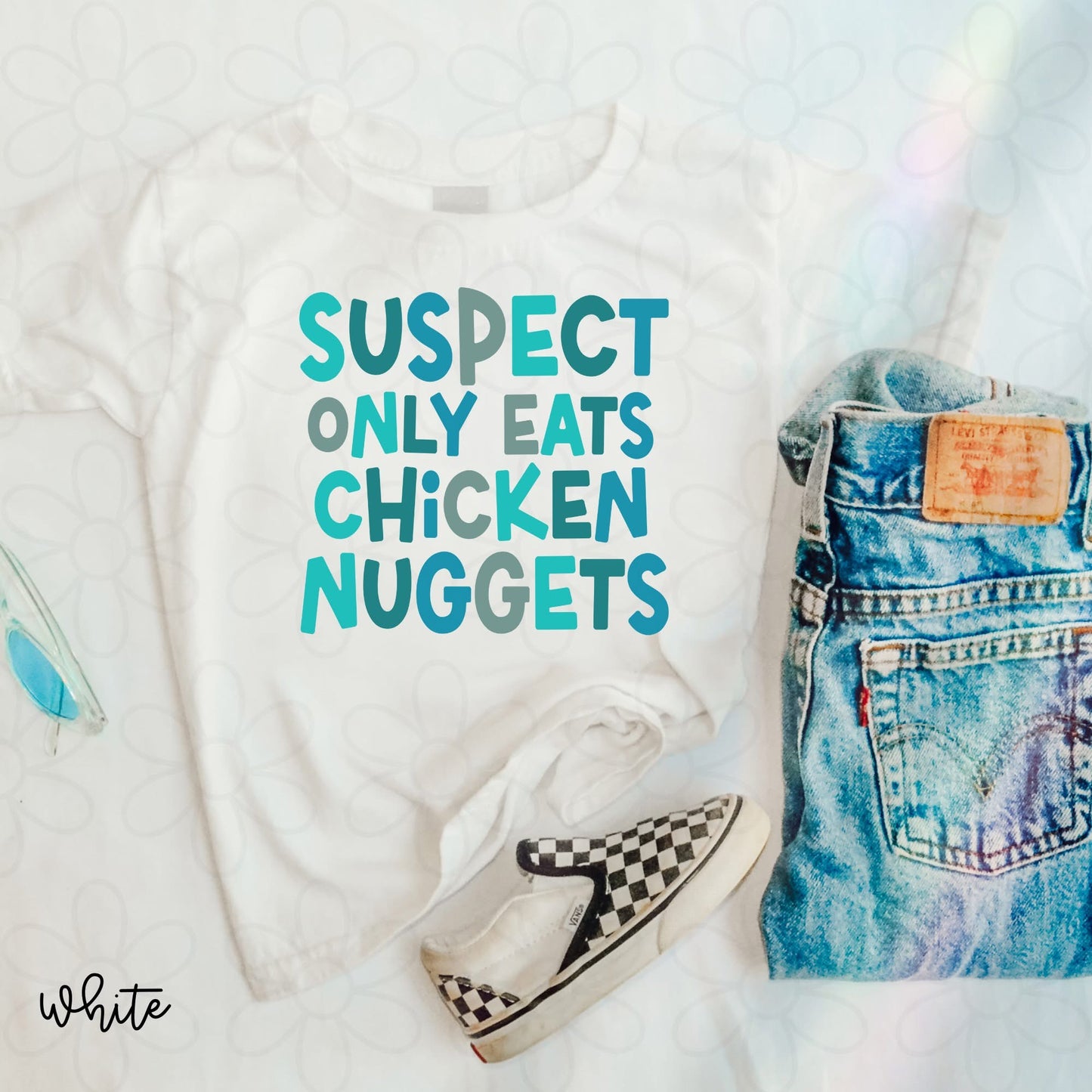 Boy Suspect Only Eats Chicken Nuggets DTF Transfer