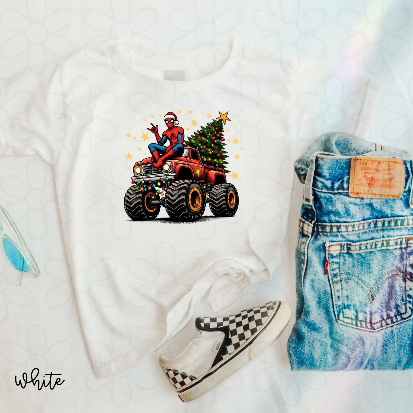 Spider Man Christmas Truck DTF Transfer