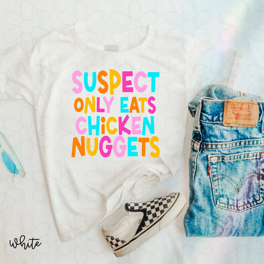 Girl Suspect Only Eats Chicken Nuggets DTF Transfer