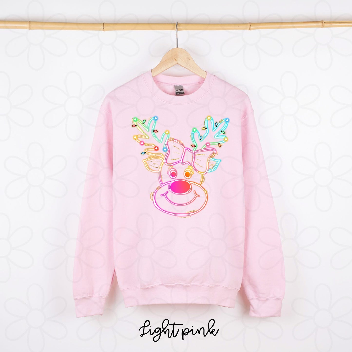 Neon Reindeer DTF Transfer