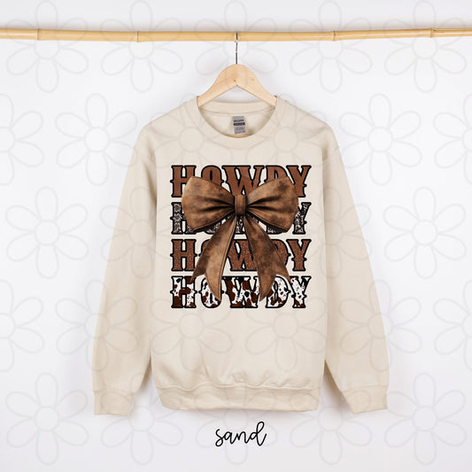 Howdy Brown Bow DTF Transfer