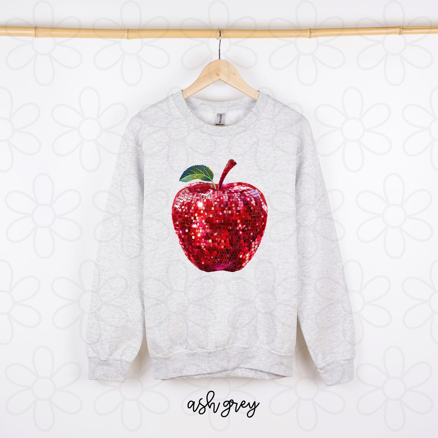 Red Sequins Apple DTF Transfer