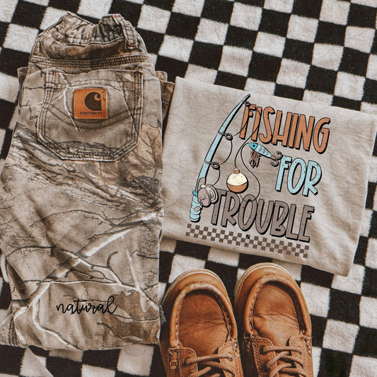 Fishing For Trouble DTF Transfer