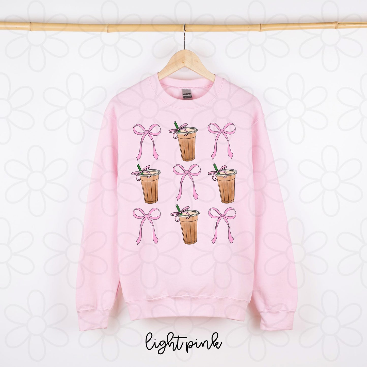 Iced Coffee Bow Coquette DTF Transfer