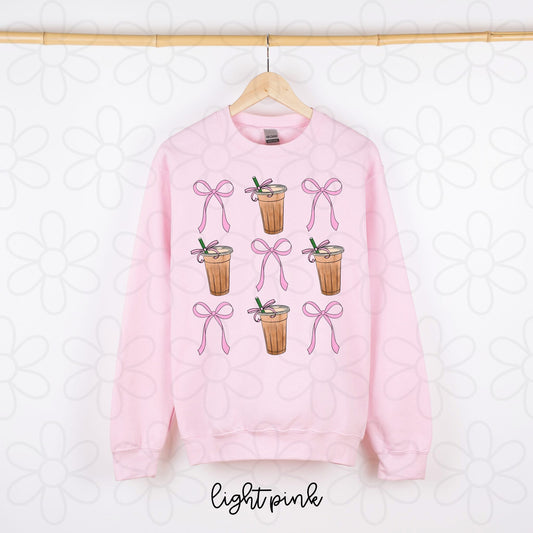 Iced Coffee Bow Coquette DTF Transfer